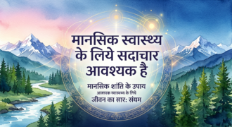 मानसिक स्वास्थ्य के लिये सदाचार आवश्यक है
